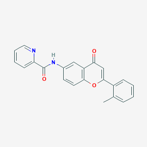molecular formula C22H16N2O3 B3304803 N-[2-(2-methylphenyl)-4-oxo-4H-chromen-6-yl]pyridine-2-carboxamide CAS No. 921881-63-2