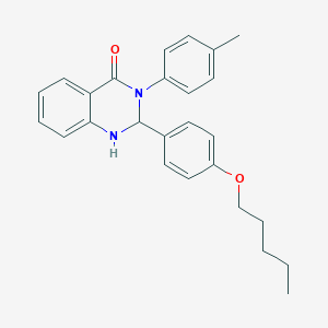 3-(4-methylphenyl)-2-[4-(pentyloxy)phenyl]-2,3-dihydro-4(1H)-quinazolinone