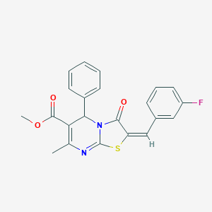 methyl 2-(3-fluorobenzylidene)-7-methyl-3-oxo-5-phenyl-2,3-dihydro-5H-[1,3]thiazolo[3,2-a]pyrimidine-6-carboxylate