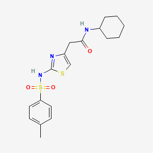 N-cyclohexyl-2-(2-(4-methylphenylsulfonamido)thiazol-4-yl)acetamide