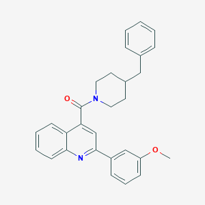 molecular formula C29H28N2O2 B330491 (4-Benzylpiperidin-1-yl)[2-(3-methoxyphenyl)quinolin-4-yl]methanone 