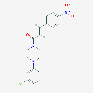 1-(3-Chlorophenyl)-4-(3-{4-nitrophenyl}acryloyl)piperazine