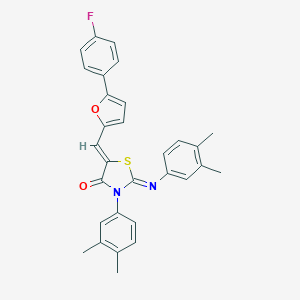 3-(3,4-Dimethylphenyl)-2-[(3,4-dimethylphenyl)imino]-5-{[5-(4-fluorophenyl)-2-furyl]methylene}-1,3-thiazolidin-4-one