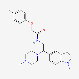 molecular formula C25H34N4O2 B3304955 N-(2-(1-methylindolin-5-yl)-2-(4-methylpiperazin-1-yl)ethyl)-2-(p-tolyloxy)acetamide CAS No. 922035-28-7