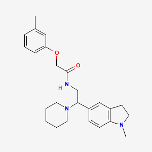 N-(2-(1-methylindolin-5-yl)-2-(piperidin-1-yl)ethyl)-2-(m-tolyloxy)acetamide