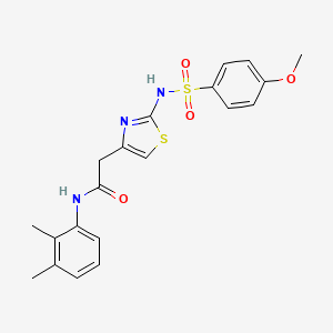 molecular formula C20H21N3O4S2 B3304986 N-(2,3-dimethylphenyl)-2-(2-(4-methoxyphenylsulfonamido)thiazol-4-yl)acetamide CAS No. 922074-93-9