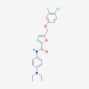 molecular formula C23H25ClN2O3 B330499 5-[(4-chloro-3-methylphenoxy)methyl]-N-[4-(diethylamino)phenyl]-2-furamide 