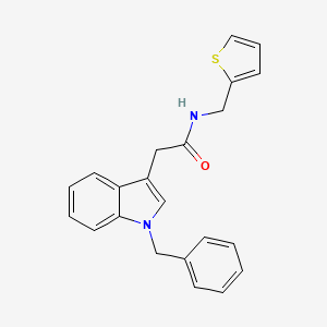 2-(1-benzyl-1H-indol-3-yl)-N-(thiophen-2-ylmethyl)acetamide