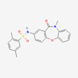 2,5-dimethyl-N-(10-methyl-11-oxo-10,11-dihydrodibenzo[b,f][1,4]oxazepin-2-yl)benzenesulfonamide