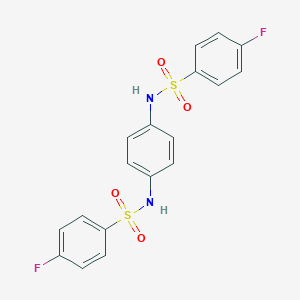 4-fluoro-N-(4-{[(4-fluorophenyl)sulfonyl]amino}phenyl)benzenesulfonamide