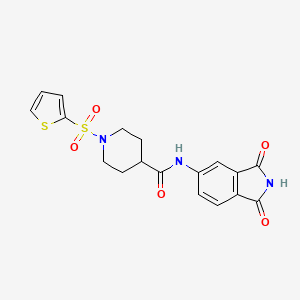 molecular formula C18H17N3O5S2 B3305153 N-(1,3-dioxoisoindolin-5-yl)-1-(thiophen-2-ylsulfonyl)piperidine-4-carboxamide CAS No. 922578-02-7