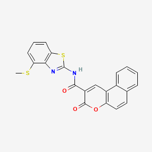 molecular formula C22H14N2O3S2 B3305158 N-(4-(methylthio)benzo[d]thiazol-2-yl)-3-oxo-3H-benzo[f]chromene-2-carboxamide CAS No. 922627-42-7