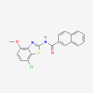 molecular formula C19H13ClN2O2S B3305159 N-(7-chloro-4-methoxy-1,3-benzothiazol-2-yl)naphthalene-2-carboxamide CAS No. 922701-03-9