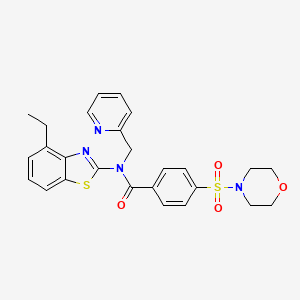 molecular formula C26H26N4O4S2 B3305183 N-(4-ethylbenzo[d]thiazol-2-yl)-4-(morpholinosulfonyl)-N-(pyridin-2-ylmethyl)benzamide CAS No. 922831-52-5