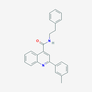 molecular formula C25H22N2O B330521 2-(3-methylphenyl)-N-(2-phenylethyl)-4-quinolinecarboxamide 