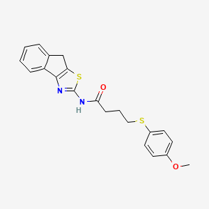 molecular formula C21H20N2O2S2 B3305232 N-(4H-indeno[1,2-d][1,3]thiazol-2-yl)-4-(4-methoxyphenyl)sulfanylbutanamide CAS No. 922892-82-8