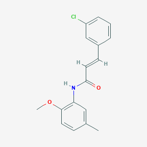 molecular formula C17H16ClNO2 B330527 (2E)-3-(3-chlorophenyl)-N-(2-methoxy-5-methylphenyl)prop-2-enamide 