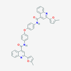 molecular formula C42H30N4O5 B330529 2-(5-methyl-2-furyl)-N-{4-[4-({[2-(5-methyl-2-furyl)-4-quinolinyl]carbonyl}amino)phenoxy]phenyl}-4-quinolinecarboxamide 