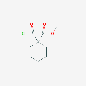 Cyclohexanecarboxylic acid, 1-(chlorocarbonyl)-, methyl ester