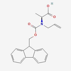 molecular formula C21H21NO4 B3305301 L-Alanine, N-[(9H-fluoren-9-ylmethoxy)carbonyl]-N-2-propen-1-yl- CAS No. 923035-13-6