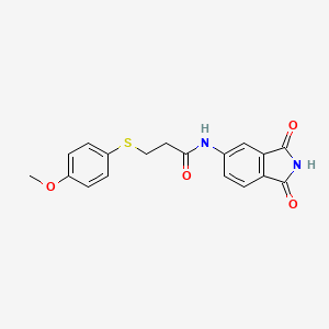 N-(1,3-dioxoisoindolin-5-yl)-3-((4-methoxyphenyl)thio)propanamide