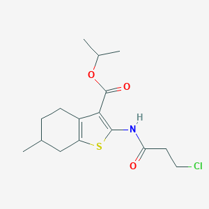 Isopropyl 2-[(3-chloropropanoyl)amino]-6-methyl-4,5,6,7-tetrahydro-1-benzothiophene-3-carboxylate