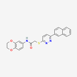 N-(2,3-dihydrobenzo[b][1,4]dioxin-6-yl)-2-((6-(naphthalen-2-yl)pyridazin-3-yl)thio)acetamide