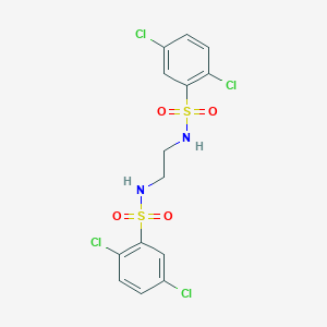 molecular formula C14H12Cl4N2O4S2 B330532 2,5-dichloro-N-(2-{[(2,5-dichlorophenyl)sulfonyl]amino}ethyl)benzenesulfonamide 