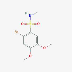 molecular formula C9H12BrNO4S B3305334 2-溴-4,5-二甲氧基-N-甲基苯-1-磺酰胺 CAS No. 923126-56-1