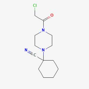 molecular formula C13H20ClN3O B3305341 1-[4-(Chloroacetyl)piperazin-1-yl]cyclohexanecarbonitrile CAS No. 923130-57-8