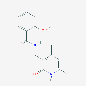 molecular formula C16H18N2O3 B3305347 N-[(4,6-dimethyl-2-oxo-1,2-dihydropyridin-3-yl)methyl]-2-methoxybenzamide CAS No. 923136-65-6