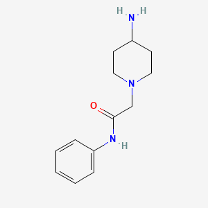molecular formula C13H19N3O B3305348 2-(4-aminopiperidin-1-yl)-N-phenylacetamide CAS No. 923137-83-1