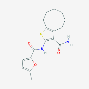 N-(3-carbamoyl-4,5,6,7,8,9-hexahydrocycloocta[b]thiophen-2-yl)-5-methylfuran-2-carboxamide