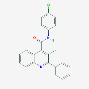 N-(4-chlorophenyl)-3-methyl-2-phenylquinoline-4-carboxamide