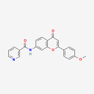 molecular formula C22H16N2O4 B3305381 N-(2-(4-methoxyphenyl)-4-oxo-4H-chromen-7-yl)nicotinamide CAS No. 923156-93-8