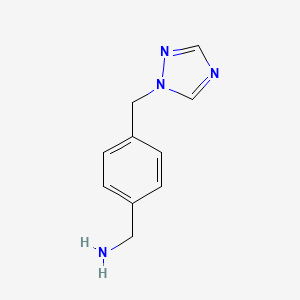 molecular formula C10H12N4 B3305443 [4-(1H-1,2,4-triazol-1-ylmethyl)phenyl]methanamine CAS No. 923183-61-3