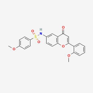 molecular formula C23H19NO6S B3305461 4-methoxy-N-(2-(2-methoxyphenyl)-4-oxo-4H-chromen-6-yl)benzenesulfonamide CAS No. 923193-61-7