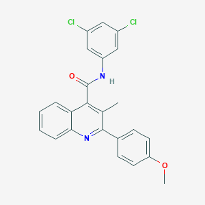 molecular formula C24H18Cl2N2O2 B330547 N-(3,5-dichlorophenyl)-2-(4-methoxyphenyl)-3-methylquinoline-4-carboxamide 