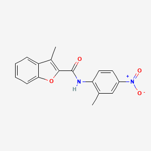 molecular formula C17H14N2O4 B3305474 3-methyl-N-(2-methyl-4-nitrophenyl)-1-benzofuran-2-carboxamide CAS No. 923200-90-2