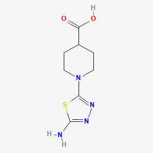 molecular formula C8H12N4O2S B3305483 1-(5-Amino-1,3,4-thiadiazol-2-yl)-4-piperidinecarboxylic acid CAS No. 923203-15-0