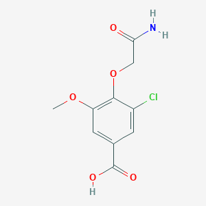 molecular formula C10H10ClNO5 B3305503 4-(Carbamoylmethoxy)-3-chloro-5-methoxybenzoic acid CAS No. 923224-95-7