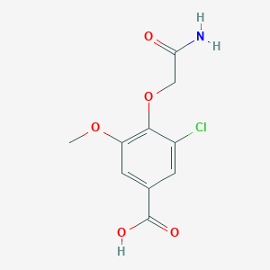 molecular formula C10H10ClNO5 B3305503 4-(氨基甲酰甲氧基)-3-氯-5-甲氧基苯甲酸 CAS No. 923224-95-7