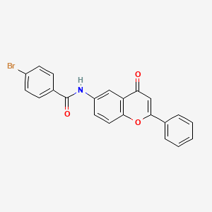 4-bromo-N-(4-oxo-2-phenyl-4H-chromen-6-yl)benzamide