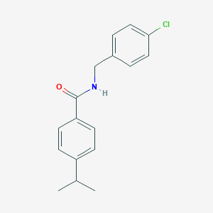 molecular formula C17H18ClNO B330552 N-[(4-chlorophenyl)methyl]-4-propan-2-ylbenzamide 