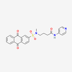 molecular formula C24H21N3O5S B3305521 4-(N-methyl9,10-dioxo-9,10-dihydroanthracene-2-sulfonamido)-N-(pyridin-4-yl)butanamide CAS No. 923243-91-8