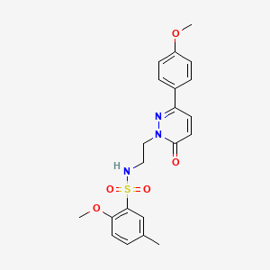 2-methoxy-N-(2-(3-(4-methoxyphenyl)-6-oxopyridazin-1(6H)-yl)ethyl)-5-methylbenzenesulfonamide