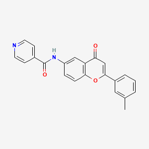 molecular formula C22H16N2O3 B3305535 N-(4-oxo-2-(m-tolyl)-4H-chromen-6-yl)isonicotinamide CAS No. 923251-01-8