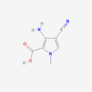 molecular formula C7H7N3O2 B3305539 3-amino-4-cyano-1-methyl-1H-pyrrole-2-carboxylic acid CAS No. 923255-40-7