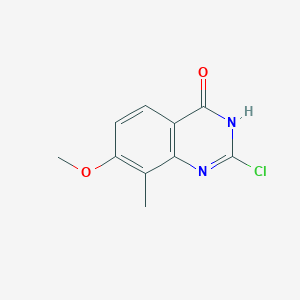 molecular formula C10H9ClN2O2 B3305551 2-chloro-7-methoxy-8-methylquinazolin-4(3H)-one CAS No. 923275-17-6