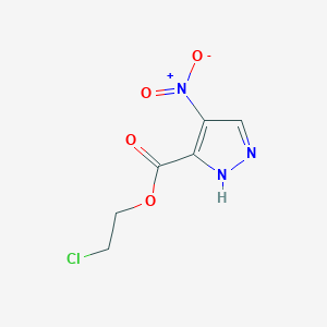 molecular formula C6H6ClN3O4 B3305563 1H-Pyrazole-3-carboxylic acid, 4-nitro-, 2-chloroethyl ester CAS No. 923283-70-9